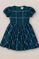 Mini Cupcake Dress in Emerald Plaid