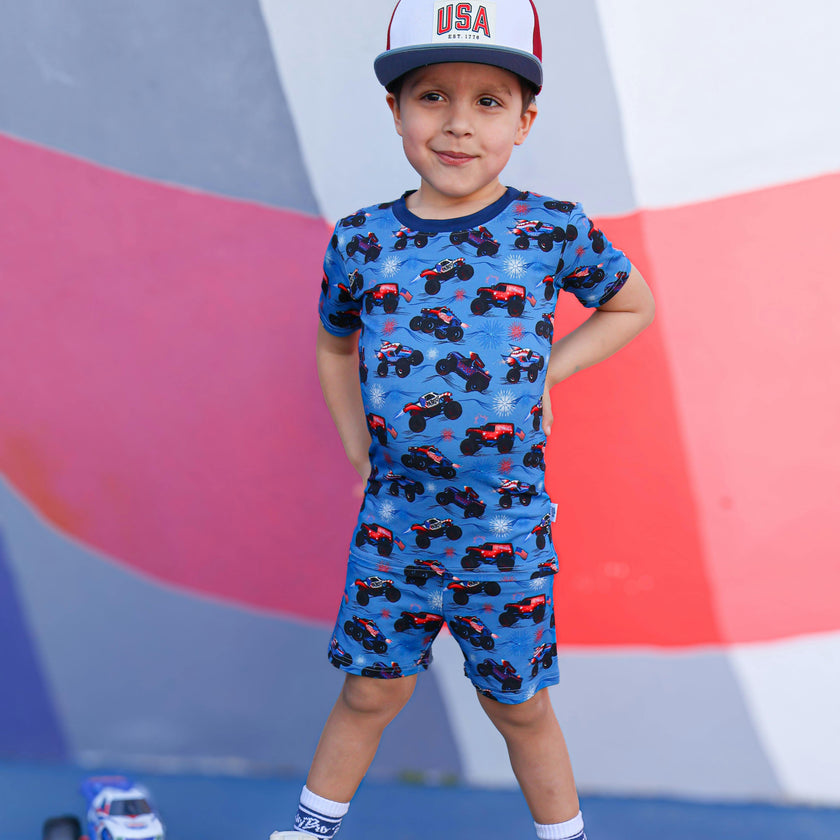 Red, White, and Boom 2 Piece Shorts Set