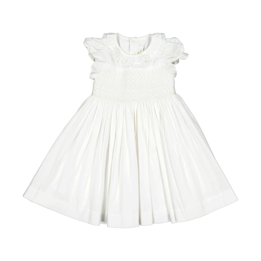 Antoinette Ceremony White Smocked Girl Dress