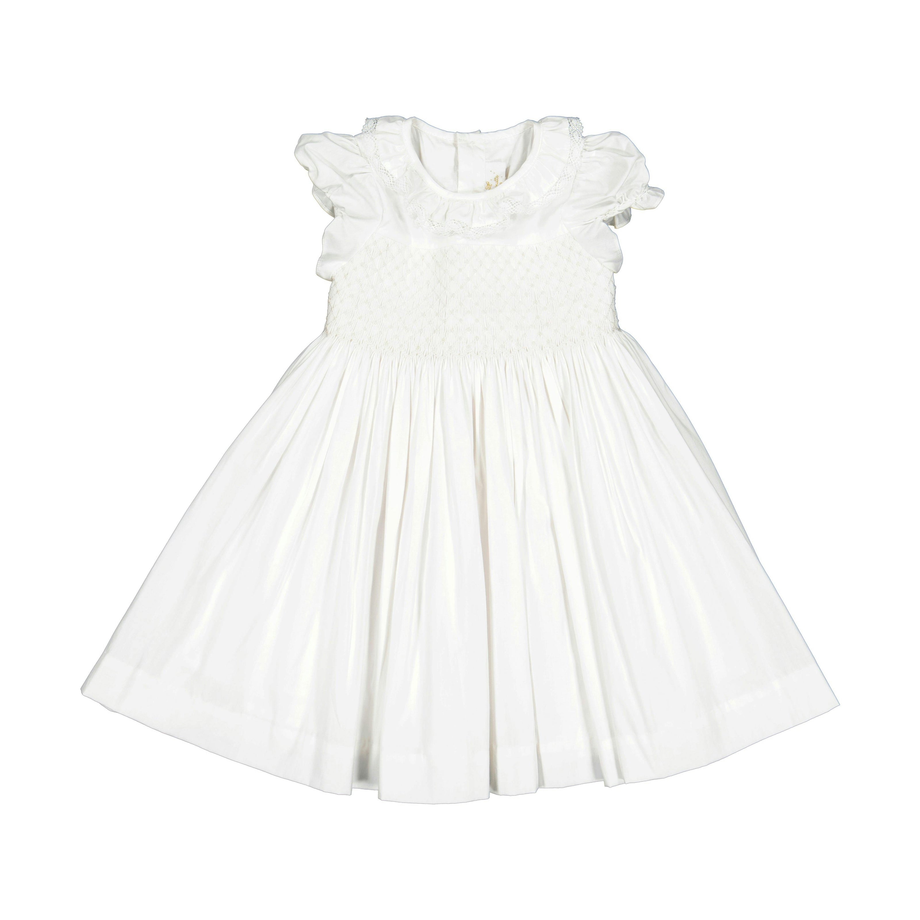 Antoinette Ceremony White Smocked Girl Dress