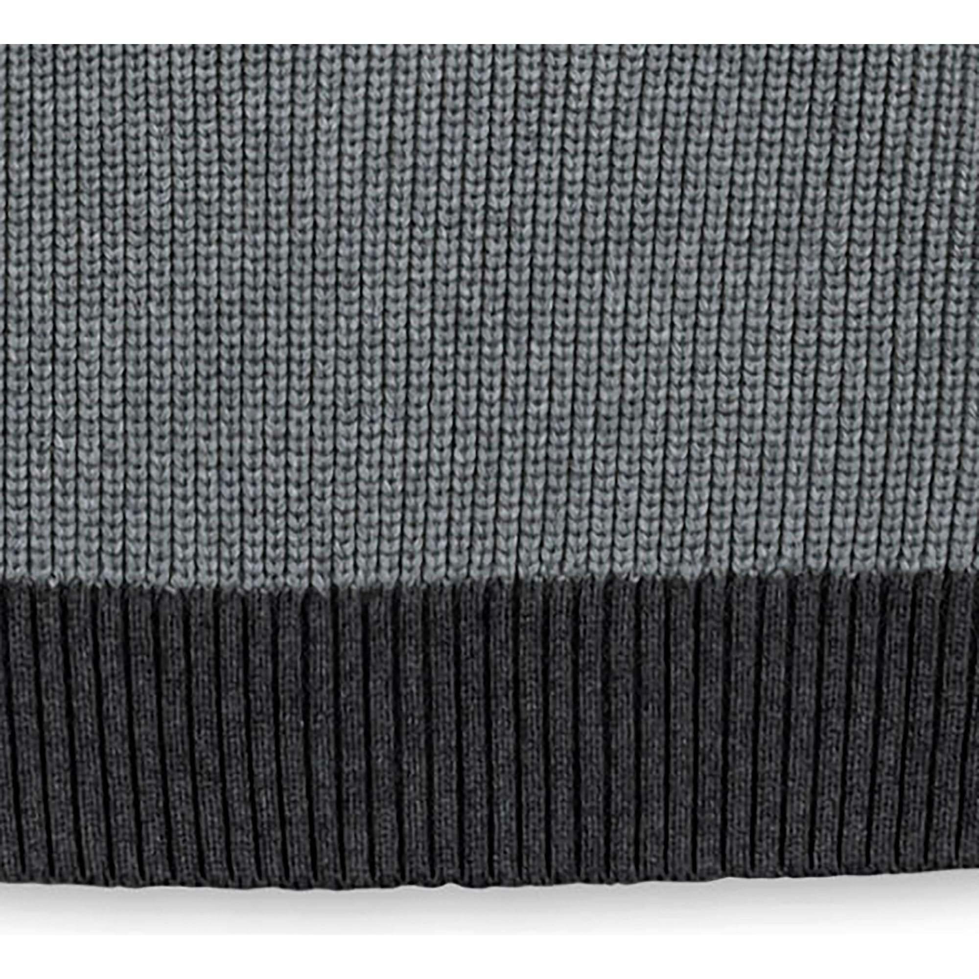 Men's Organic Crew Neck Shoulder Detail Sweater, Grey
