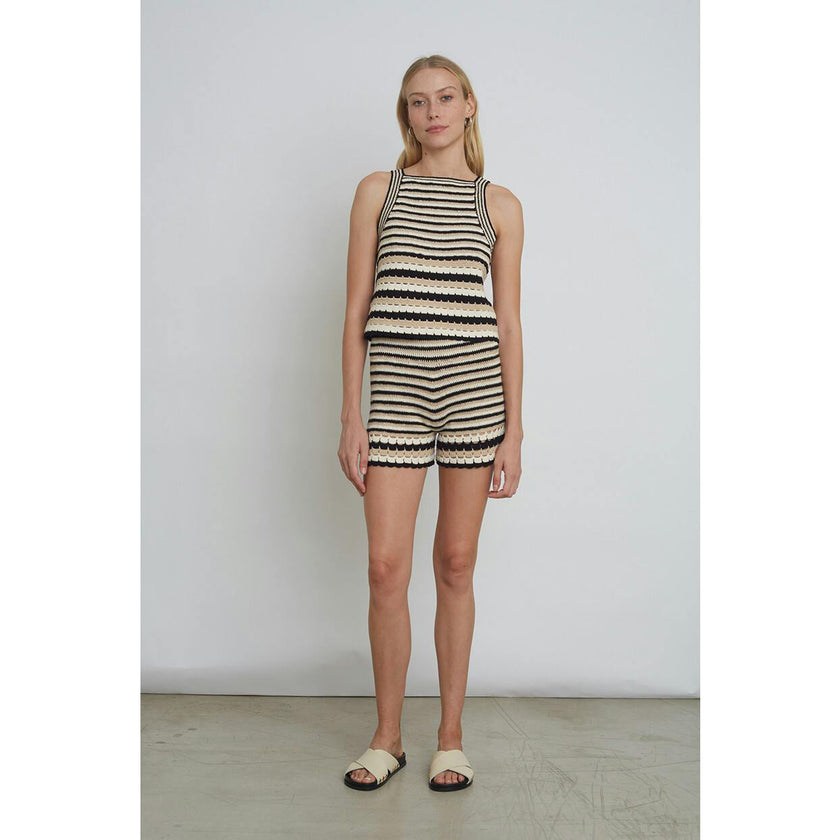 Women's Lara Stripe Crochet Short
